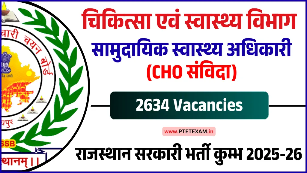 Rajasthan CHO Vacancy 2025